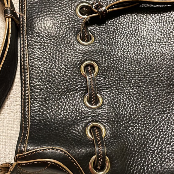 Cole Haan Women’s Black Leather Shoulder Bag Purse 16 X 12 - Picture 12 of 14